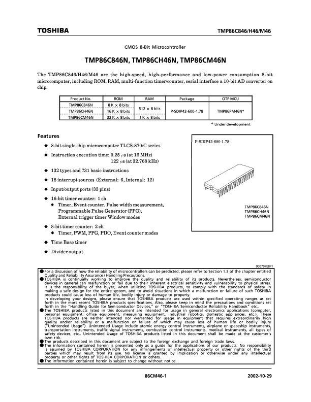 TMP86CH46N