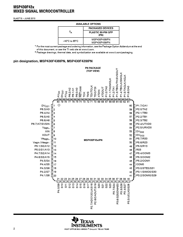 MSP430F439