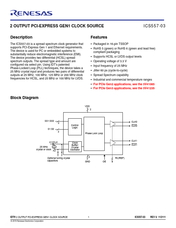 ICS557G-03LF