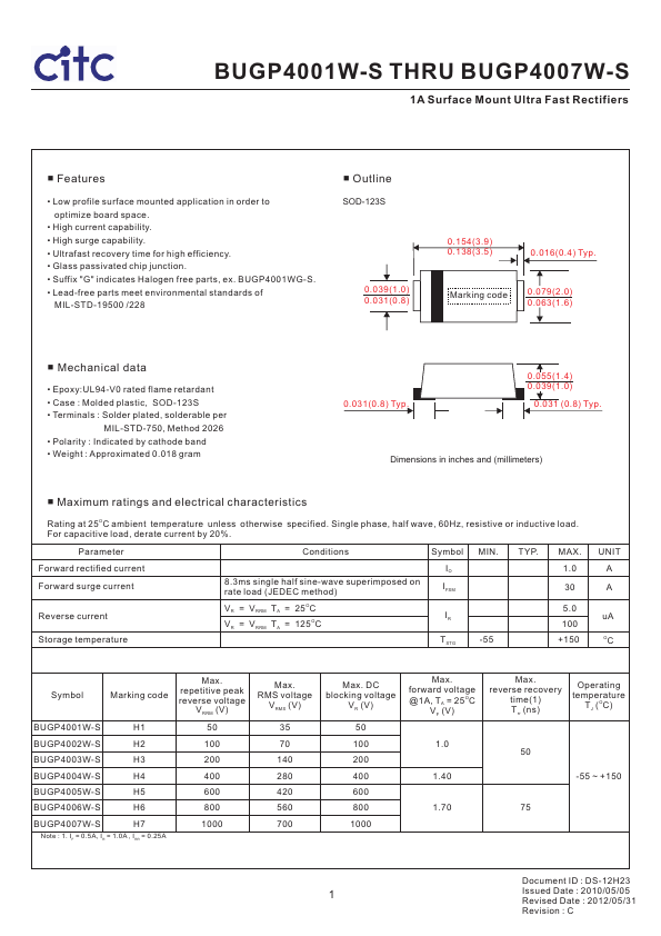 BUGP4005W-S