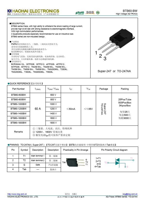 BTB60-1000BW