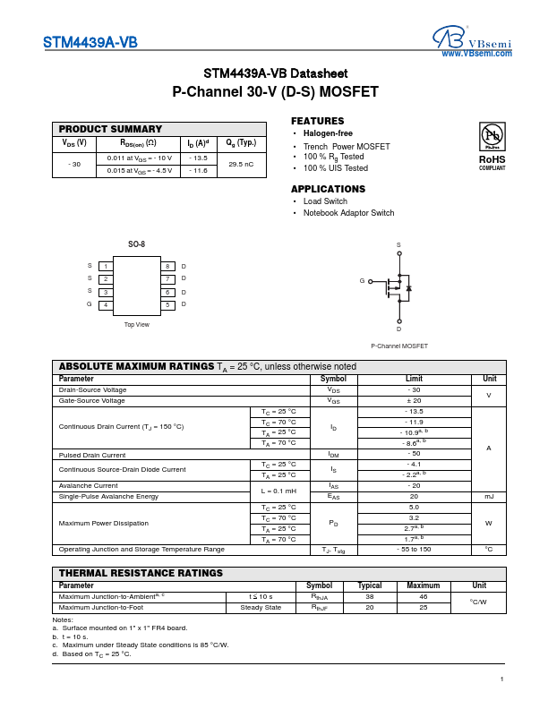 STM4439A Datasheet Preview