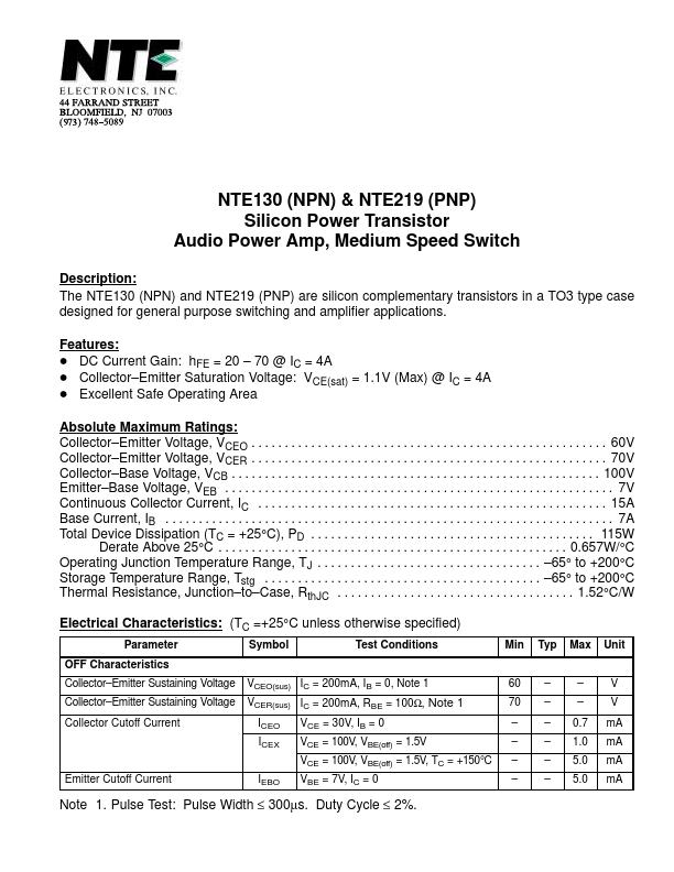 NTE130