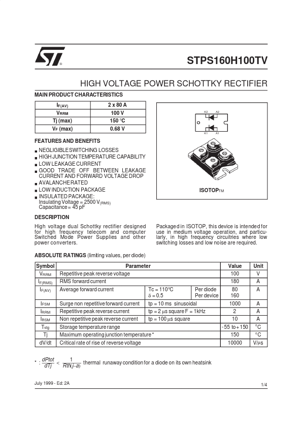 STPS160H100TV