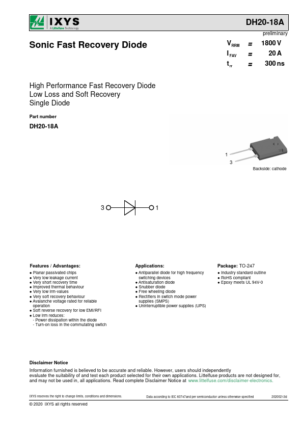 DH20-18A Datasheet Preview