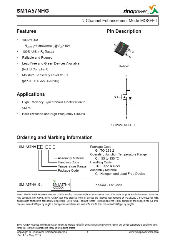 SM1A57NHG Datasheet Preview