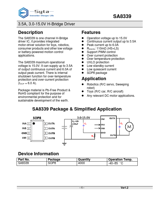 SA8339 Datasheet Preview