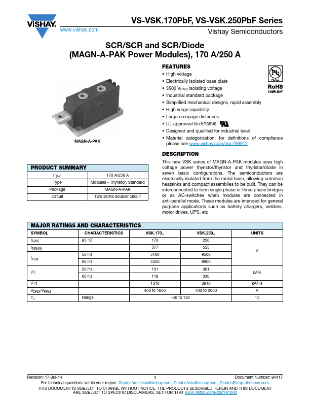 VS-VSKL250-14PBF