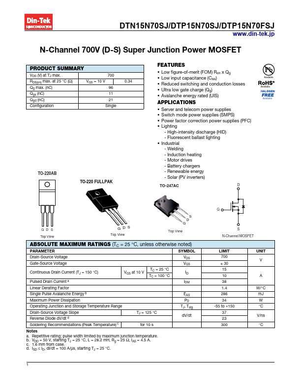 DTN15N70SJ