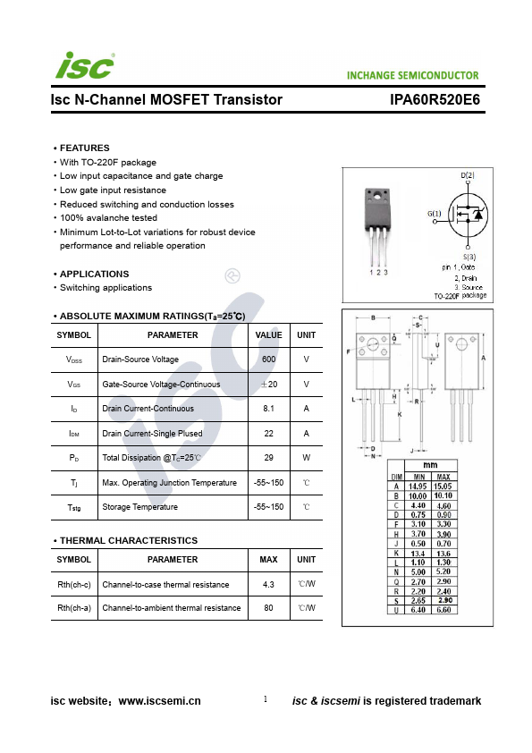 IPA60R520E6