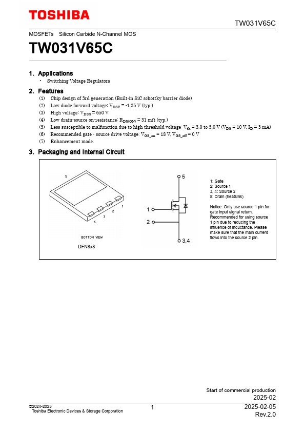 TW031V65C Datasheet Preview