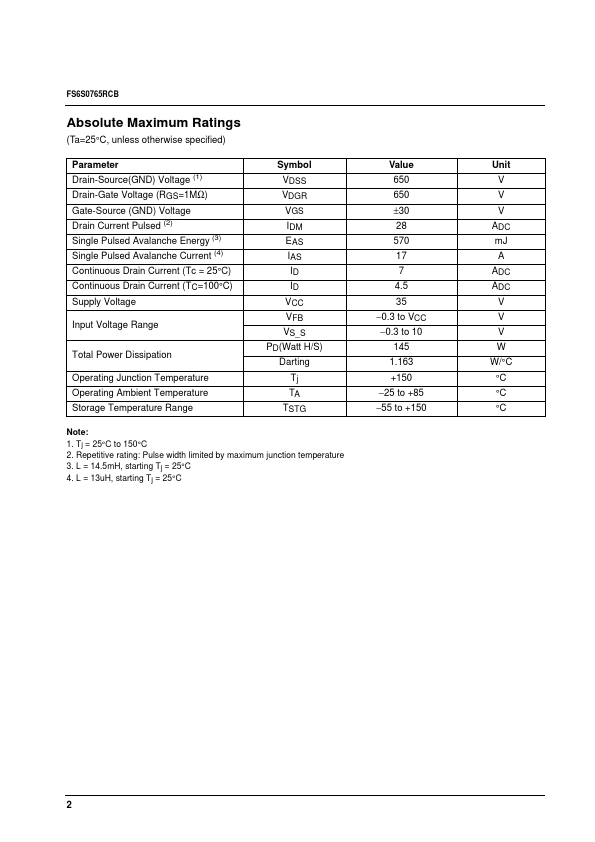 FS6S0765RCB