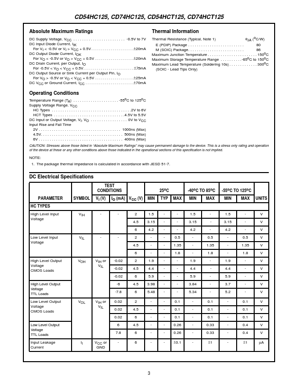 CD54HCT125