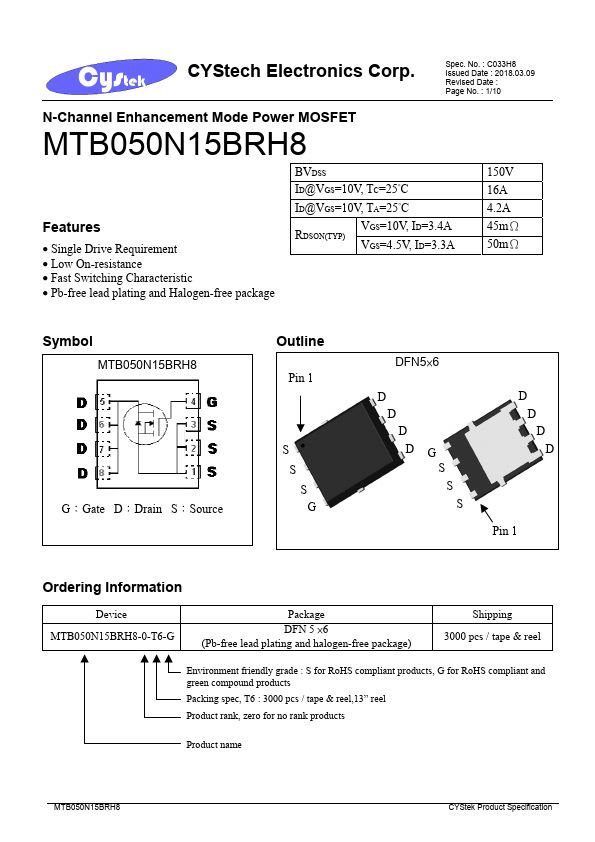 MTB050N15BRH8