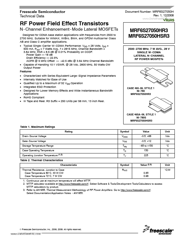 MRF6S27050HR3