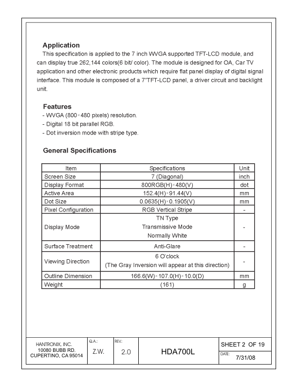 HDA700L-H