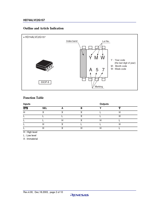 HD74ALVC2G157