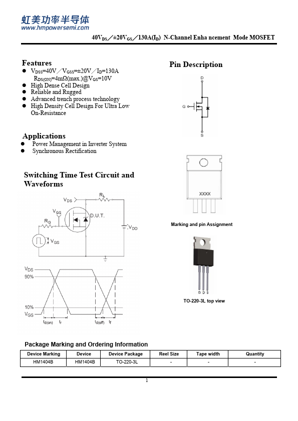 HM1404B Datasheet Preview