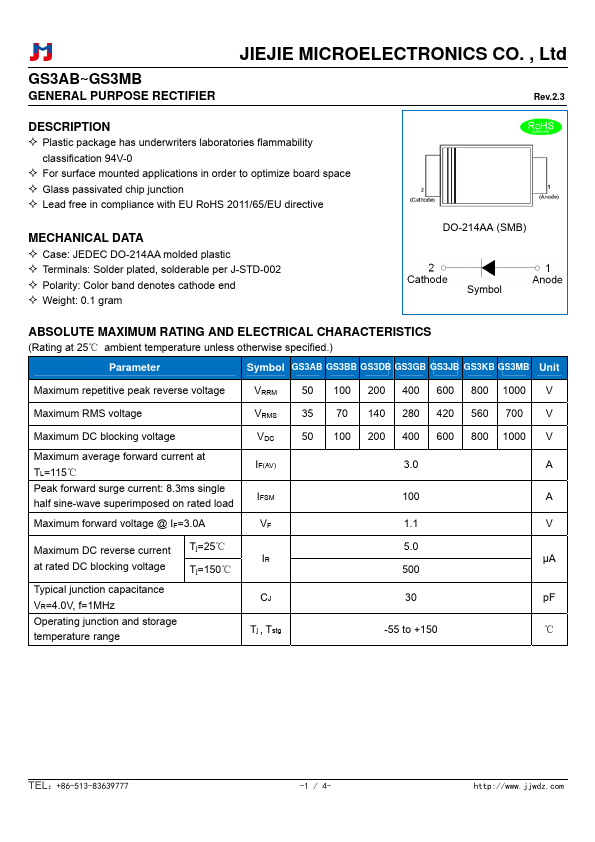 GS3DB Datasheet Preview