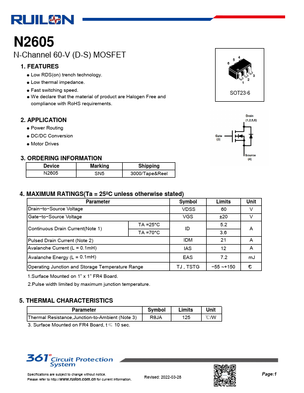 N2605 Datasheet Preview
