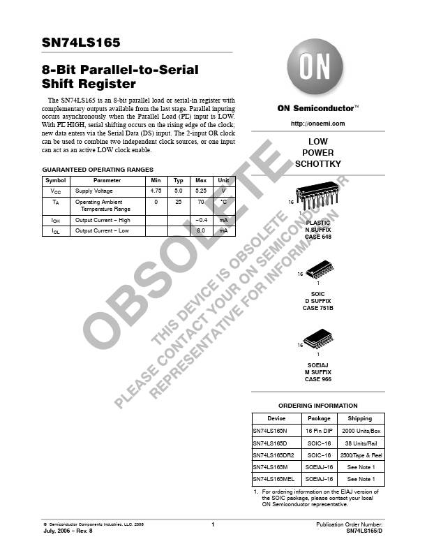 SN74LS165