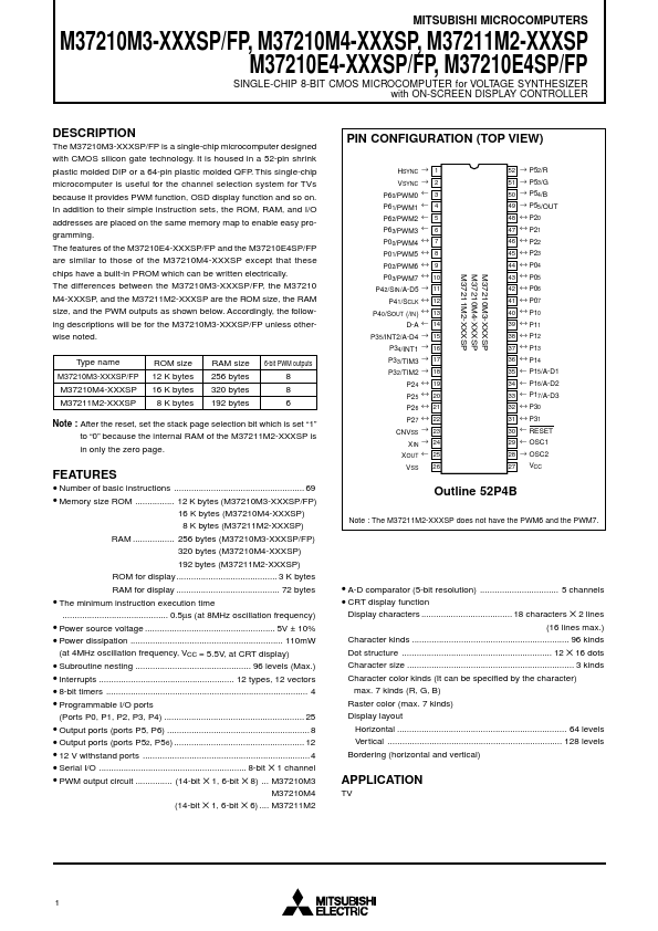 M37210M3-XXXFP