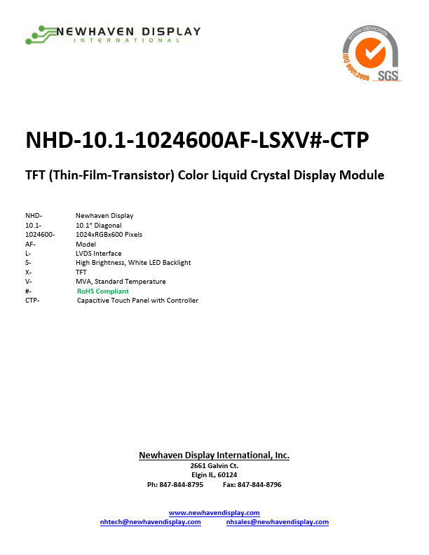 NHD-10.1-1024600AF-LSXV-CTP