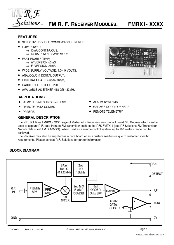 FM-RX1-433A