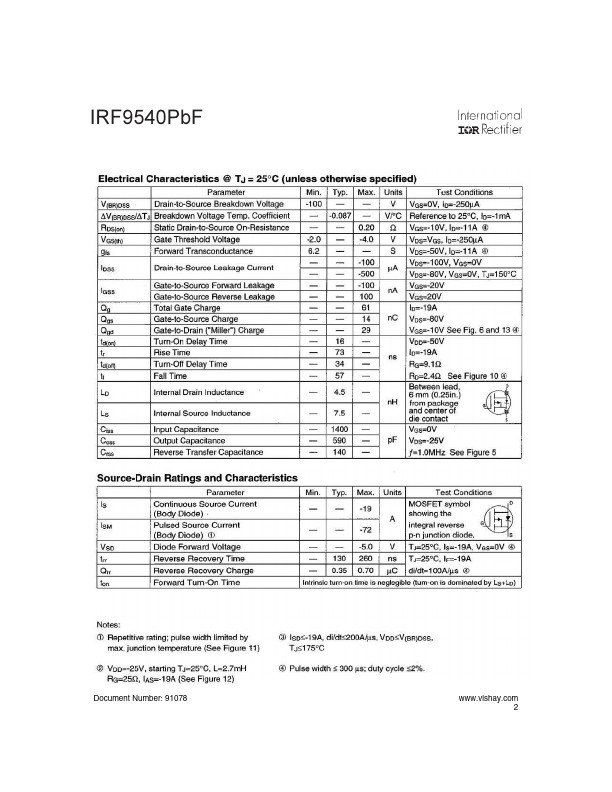 IRF9540PBF