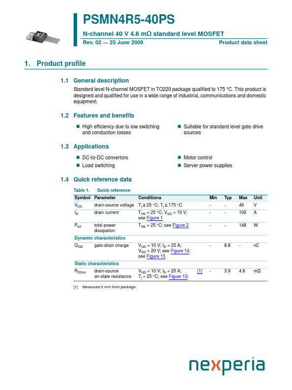 PSMN4R5-40PS