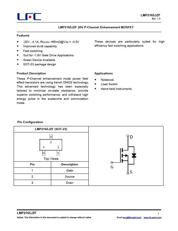 LMP2165JZF Datasheet Preview