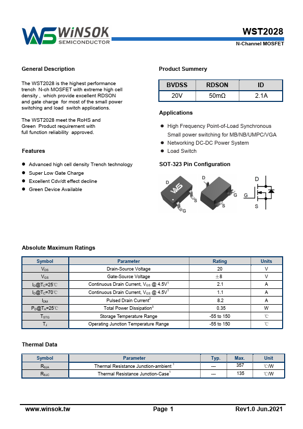 WST2028 Datasheet Preview