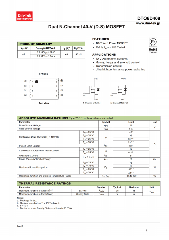 DTQ6D408 Datasheet Preview
