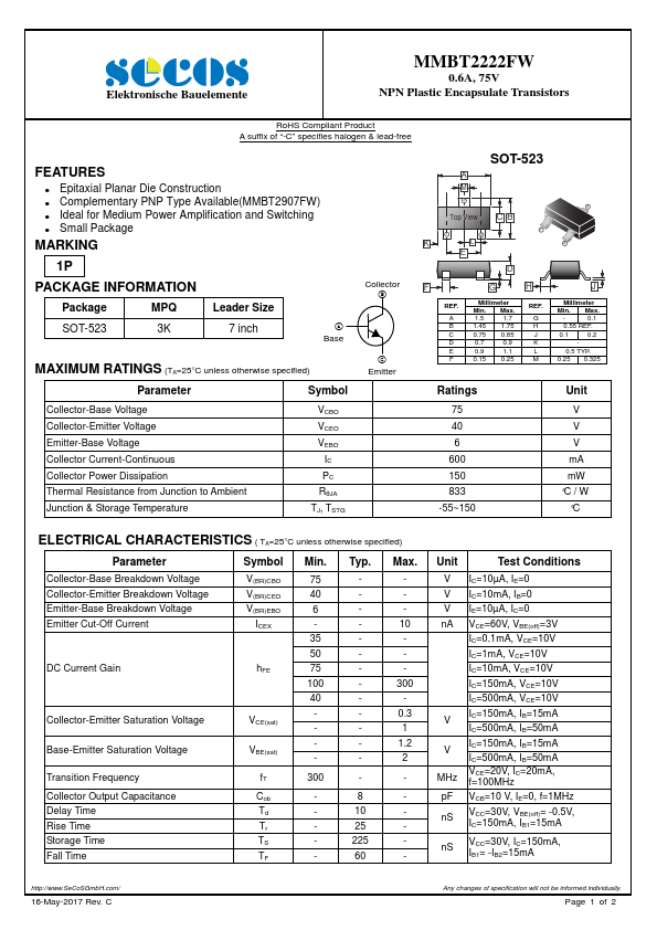 MMBT2222FW