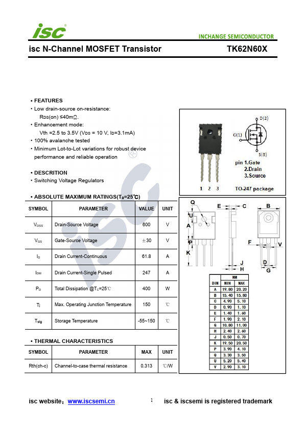 TK62N60X