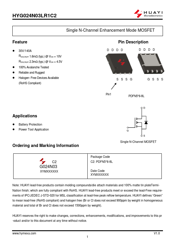 HYG024N03LR1C2 Datasheet Preview