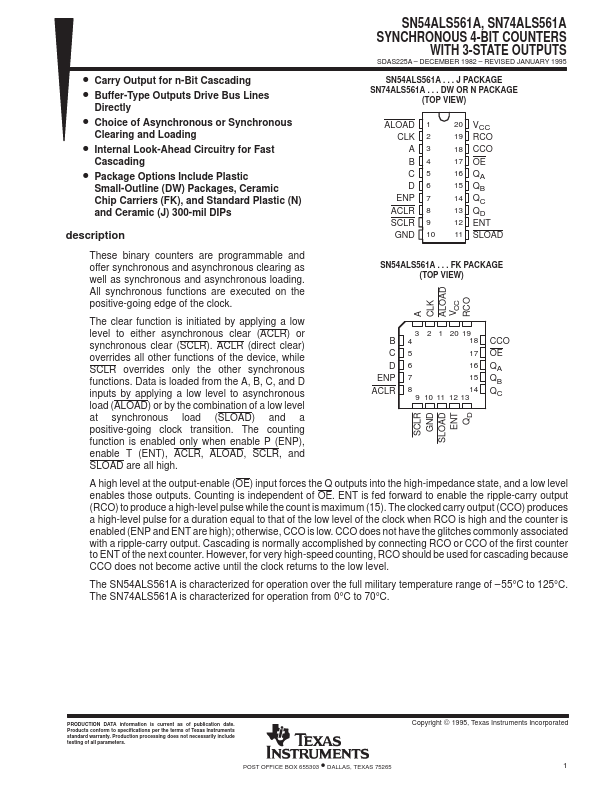 SN54ALS561A