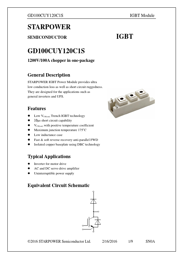 GD100CUY120C1S Datasheet Preview