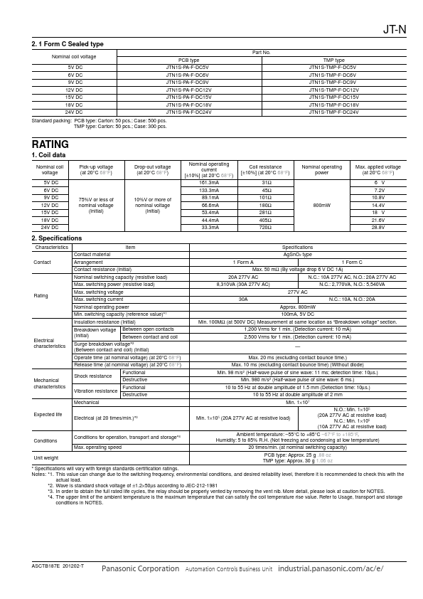 JTN1aS-TMP-F-DC18V