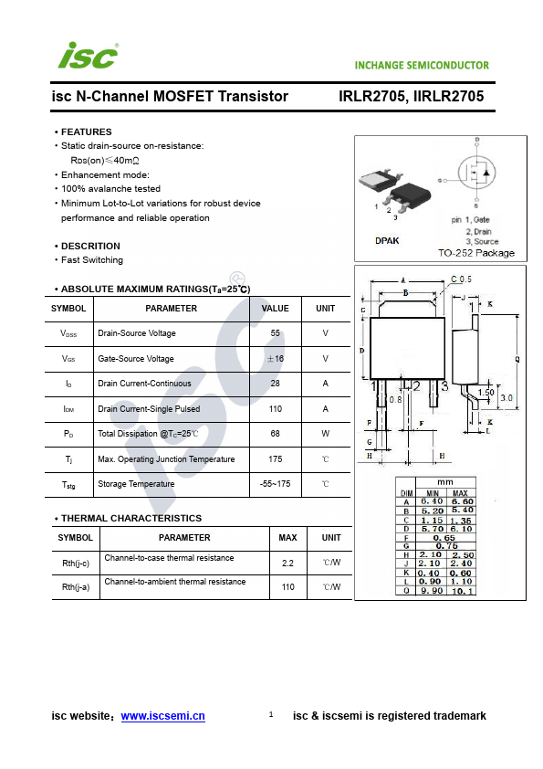 IRLR2705