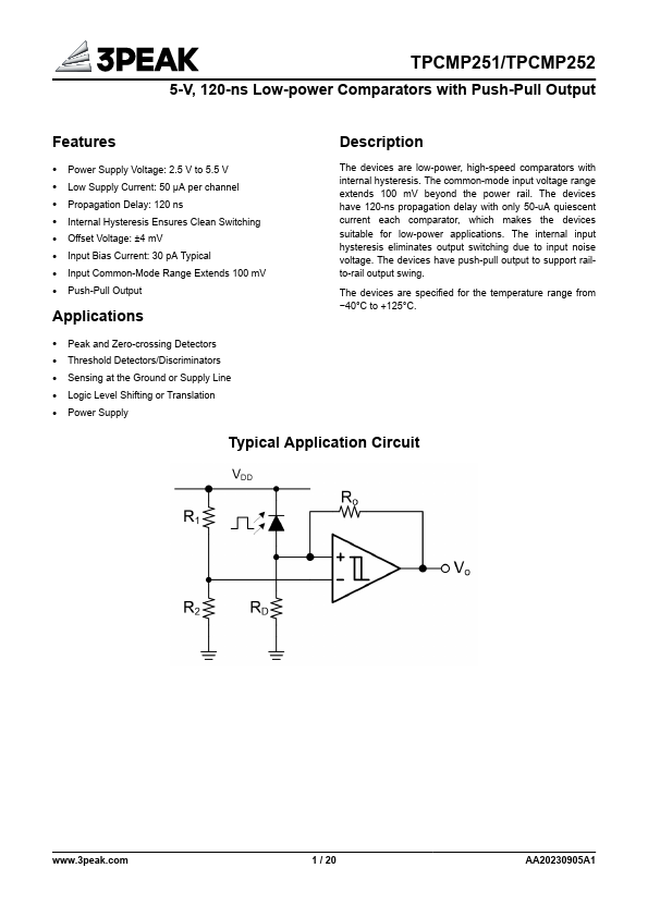 TPCMP251 Datasheet Preview
