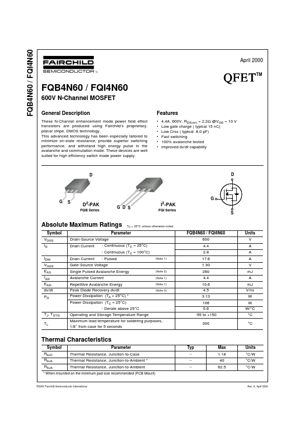 FQB4N60