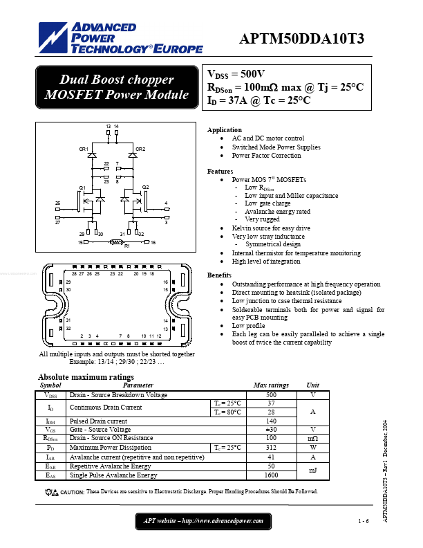 APTM50DDA10T3