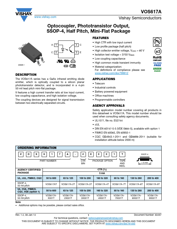 VOS617A Datasheet Preview