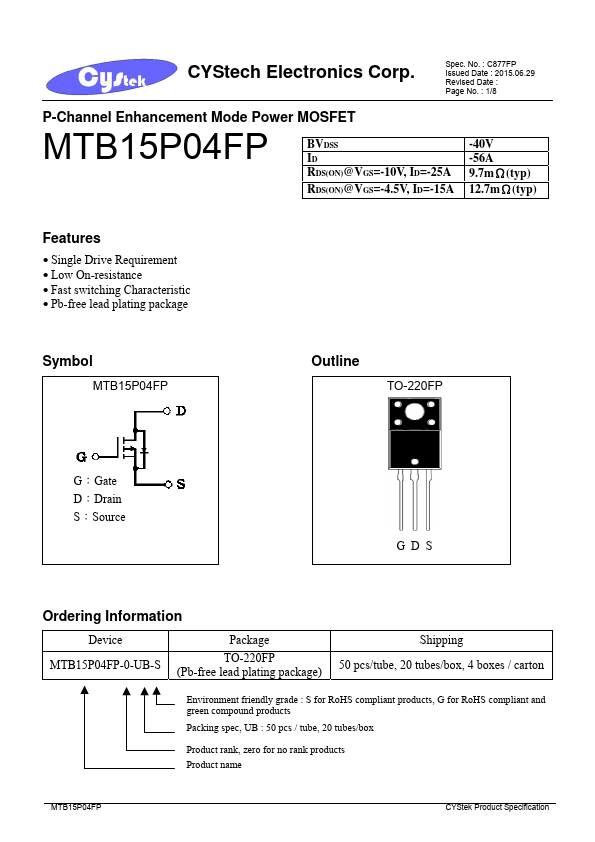 MTB15P04FP