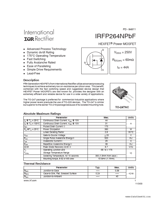 IRFP264NPBF