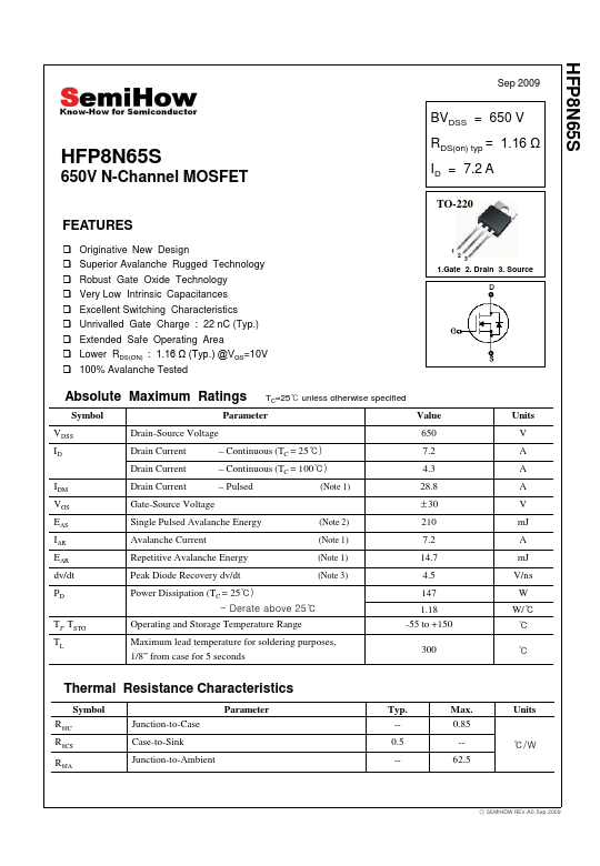 HFP8N65S