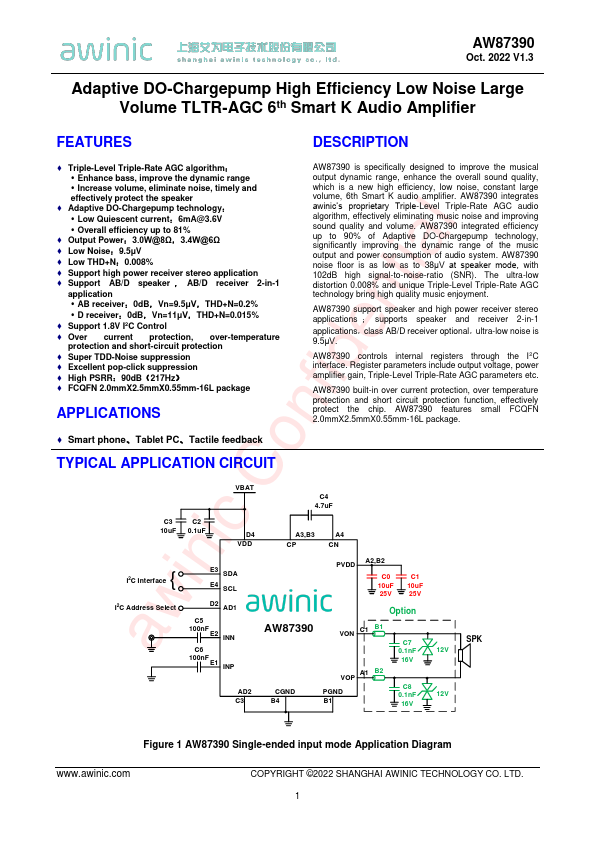 AW87390 Datasheet Preview