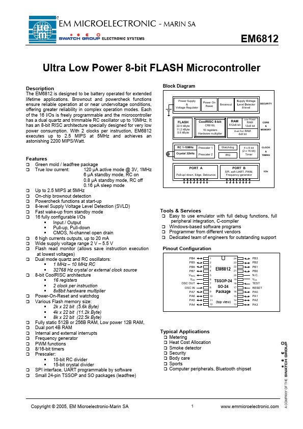 EM6812 Datasheet Preview