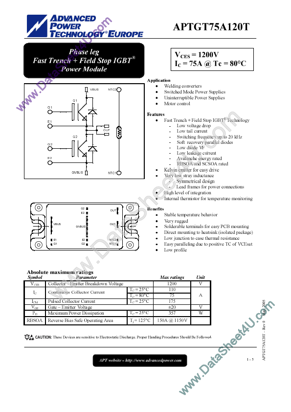 APTGT75A120T